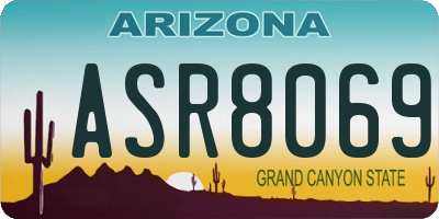 AZ license plate ASR8069