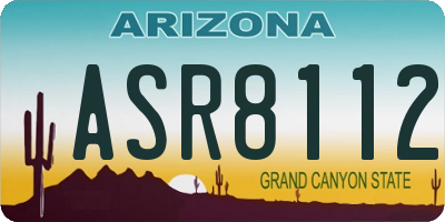 AZ license plate ASR8112