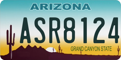 AZ license plate ASR8124