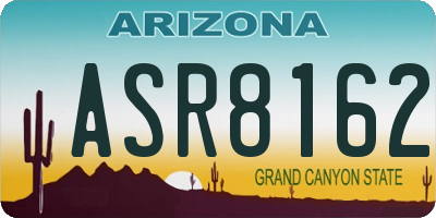 AZ license plate ASR8162
