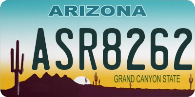 AZ license plate ASR8262