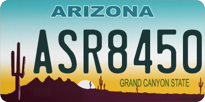AZ license plate ASR8450