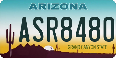 AZ license plate ASR8480
