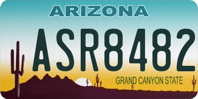 AZ license plate ASR8482