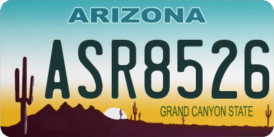 AZ license plate ASR8526