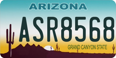 AZ license plate ASR8568