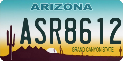 AZ license plate ASR8612