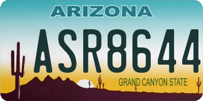 AZ license plate ASR8644