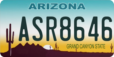 AZ license plate ASR8646