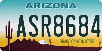 AZ license plate ASR8684