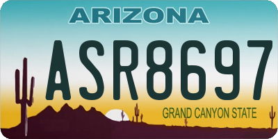 AZ license plate ASR8697