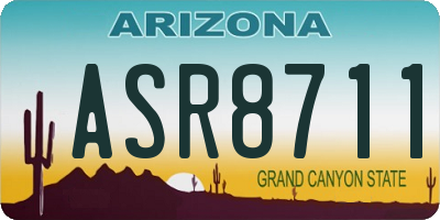 AZ license plate ASR8711