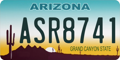 AZ license plate ASR8741