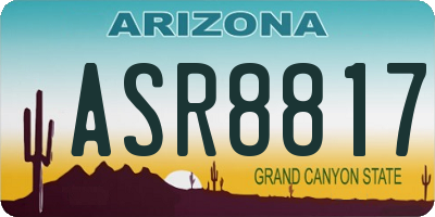 AZ license plate ASR8817