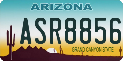 AZ license plate ASR8856
