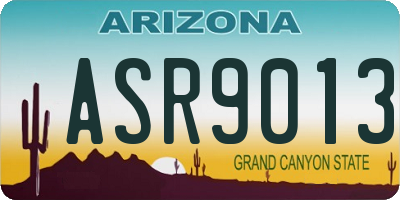 AZ license plate ASR9013