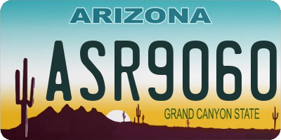 AZ license plate ASR9060