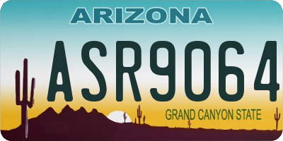 AZ license plate ASR9064