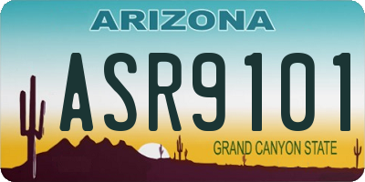 AZ license plate ASR9101