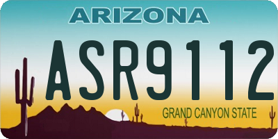 AZ license plate ASR9112