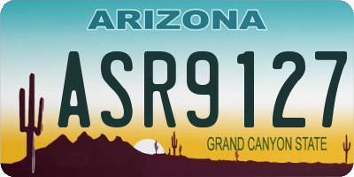 AZ license plate ASR9127