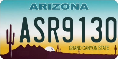 AZ license plate ASR9130