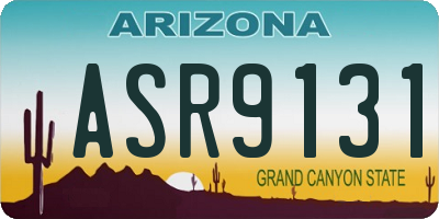 AZ license plate ASR9131