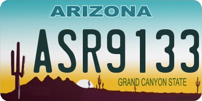 AZ license plate ASR9133