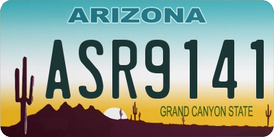 AZ license plate ASR9141