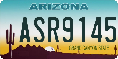 AZ license plate ASR9145
