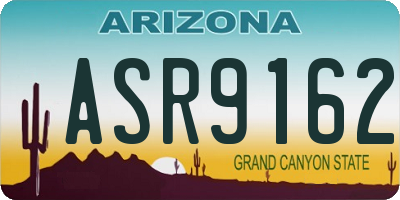 AZ license plate ASR9162