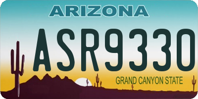 AZ license plate ASR9330