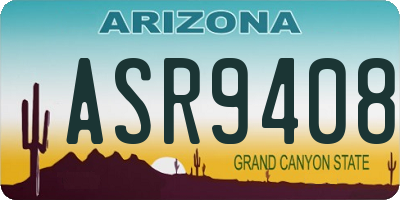 AZ license plate ASR9408
