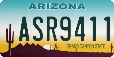 AZ license plate ASR9411