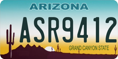 AZ license plate ASR9412