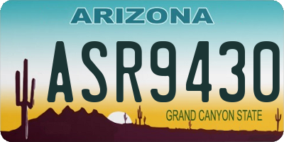 AZ license plate ASR9430