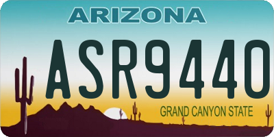 AZ license plate ASR9440