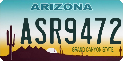AZ license plate ASR9472