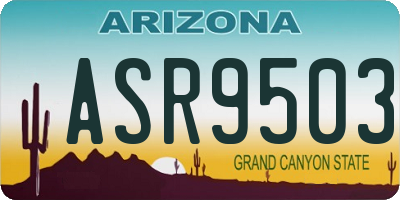 AZ license plate ASR9503