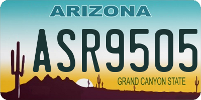 AZ license plate ASR9505