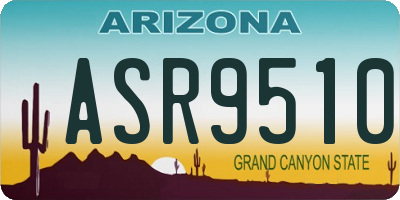 AZ license plate ASR9510