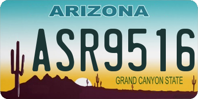 AZ license plate ASR9516