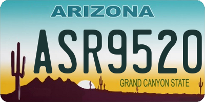 AZ license plate ASR9520