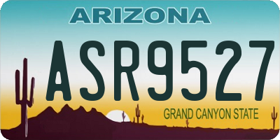 AZ license plate ASR9527
