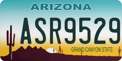 AZ license plate ASR9529