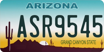 AZ license plate ASR9545