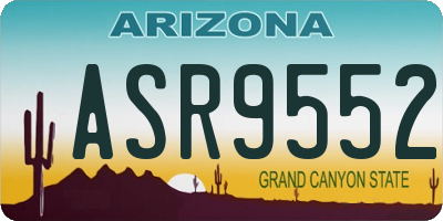AZ license plate ASR9552