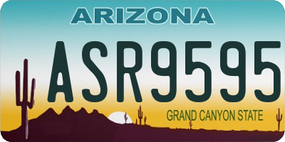 AZ license plate ASR9595