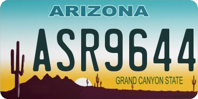 AZ license plate ASR9644