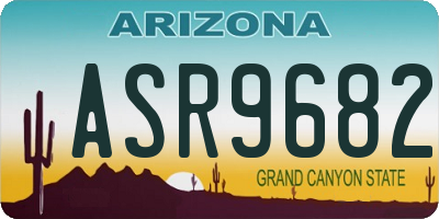 AZ license plate ASR9682